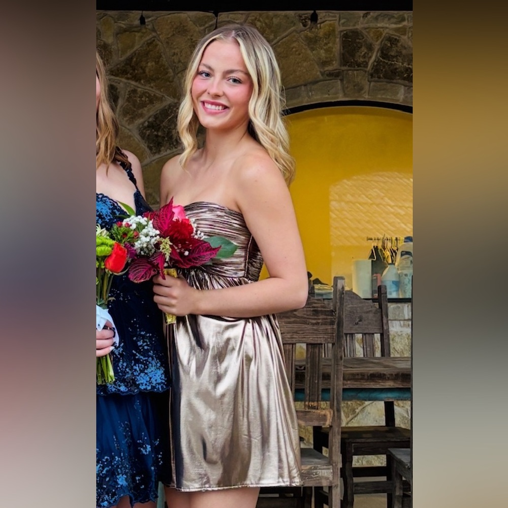 Strapless Champagne Dress